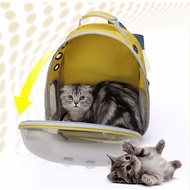 🚓Cat Diaper Bag Transparent Bag Backpack Dog Diaper Bag Side Open Large Capacity Portable Space Capsule Breathable Unive