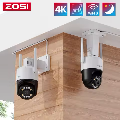 ZOSI C296 8MP/5MP Wifi 6 PTZ Camera 4K HD Outdoor IP Camera AI Detection Auto Track Security Protect