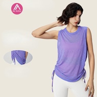 Casual Sports Top Drawing Breathable Sleeveless Yoga T-shirt