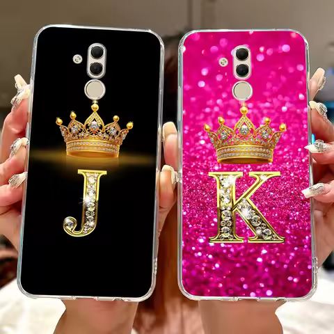 For Huawei Mate 20 Lite Case SNE-AL00 Stylish Crown Letters Cover Soft Slim Phone Case For Huawei Ma