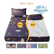 SunnySunny 100% Waterproof Mattress Protector 2022 New Premium Fitted Bedsheet Breathable Cadar Single/Super Single/Queen/King 4 Size