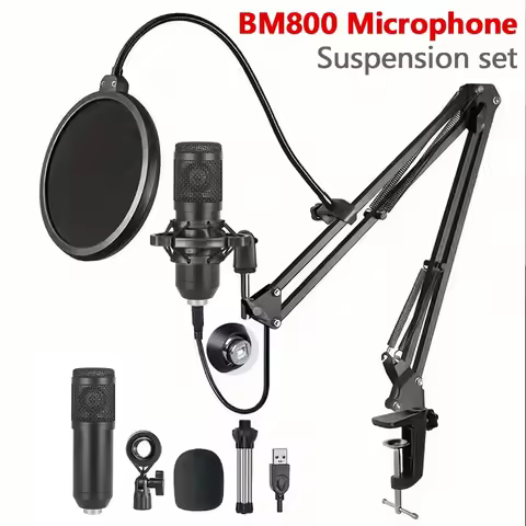 BM800 USB Capacitor Microphone Suspension Set for Live Streaming,phone,computer,network Anchor, Kara