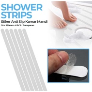 Anti-Slip Sticker Anti-Slip Bathroom Shower Strips 20x380mm 6 PCS Anti-Fall Sticker/ Non-Slip Grip/ 