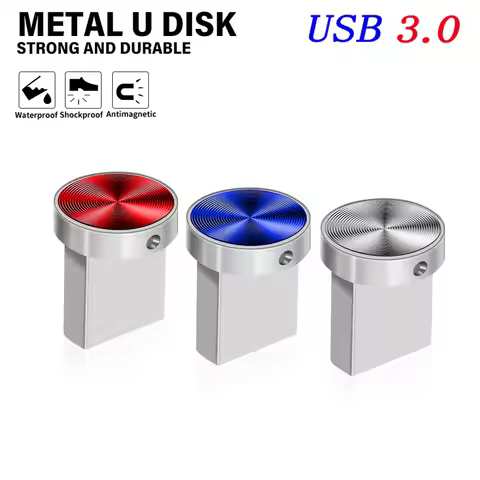 High Speed USB3.0 128GB Mini Metal Memory Stick 64GB Business Gift USB 3.0 Flash Drive 32GB White Pe