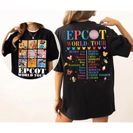 2026 Disney Disney Epcot Tour Baju-T Grafik Lelaki Wanita Fesyen Kapas Berkualiti Kasual Longgar Len