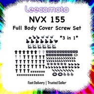 YAMAHA AEROX NVX155 NVX 155 AEROX155 BODY COVER SCREW FULL SET SKRU HANDLE COMPLETE NUT BOLT FRAME LEGSHIELD SCREW NVX