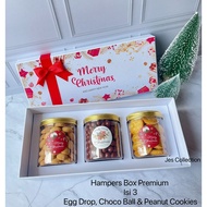 Premium Christmas Cookie hampers/hampers/Christmas parcel/Christmas Gifts/premium Christmas Gift Exchange 3 Jars