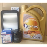 PROTON ERTIGA OIL FILTER + AIR FILTER + KOYOMA 15W40 MINERAL ENGINE OIL