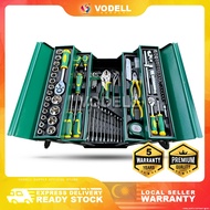 VODELL 85pcs Cantilever Metal Tool Box Set 5 Tier 1/2" and 1/4'' Combination Socket Wrench Ratchet S