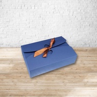 A5 Blue box with Ribbon | Blue Craft Box | Recycle Blue box| Tshirt Box | Kotak Biru Riben | Kotak K