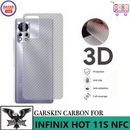 Garskin Carbon Infinix Hot 11s Nfc Anti Gores Belakang Handphone