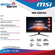 MSI 32" G32C4X VA 250HZ FHD 1500R CURVED GAMING MONITOR