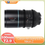 SIRUI Venus 100mm T2.9 1.6x Full Frame Anamorphic Cine Video Lens for Sony E FX6 A7M4 A7S3 Nikon Z Z