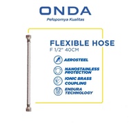 Flexible ONDA Cold Water Hose 40cm/FH 1/2" Water Heater Hose/Shower/BCP Dishwasher/Sink/Hand Jet Shower Hose Hose/Bathroom Woven Connection/Closet Closet/Bath Tub /Toilet/Water Heater/stainless Steel