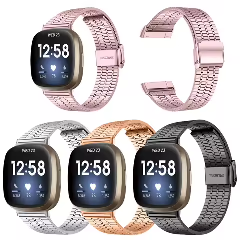 Stainless Steel strap For Fitbit Versa 3/Versa 4/Sense/Sense2 Bracelet Wristband replacment For Fitb