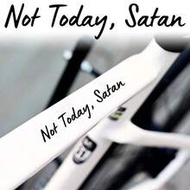 2pcs "Not Today, Satan" Personalized English Decal Stickers, Suitable For Bicycle, E-Bike Frame, Roa