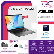 ASUS Vivobook S16 S3607CA-RP002W Laptop (U7 255H 16C/16GB/1T/16"WUXGA/UHD/W11H) 2Years warranty