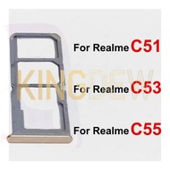For Realme C51 C53 C55 SIM Card Tray Holder Sim Card Tray Reader Slot Replacement Parts