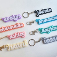 Acrylic Personalised Name Bag Tag | Keychain | Customised Gift