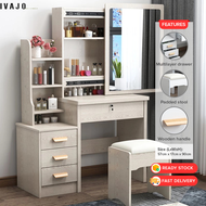 现代梳妆台卧室化妆桌储物一体化设计带软垫椅子GDeal Quality Modern Vanity Dressing Table Stylish Makeup Table with Ample Sto