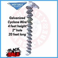 ◶ ☃ ☽ Galvanized Cyclone Wire 4feet and 3feet height x 4 inches hole x 6meters long