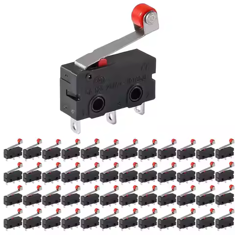 50PCS Micro Limit Switch Normally Open and Close Limit Switch KW12-3 AC 250V 5A SPDT 1NO 1NC Micro S