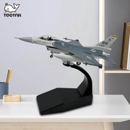 TOOYFUL โมเดล Diecast 1/100 F16C Kids Toys จำลองการแสดงเครื่องบินเครื่องบินสำหรับชั้นวางของในบาร์ตู้