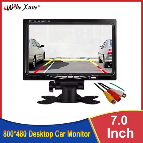 7 Inch 16:9 Car Monitor Screen Rear View Camera HD Digital 2 Way Video Input Rearview Image 9V-36V T