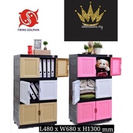 3 Tier DIY plastic storage cabinet/3 tingkat kabinet plastik/almari plastic