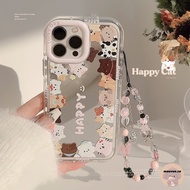 [READY] Iphone CASE HAPPY CAT MIRROR FREE STRAP CASING IPHONE