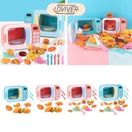 [Loviver] Microwave Kitchen Toys Set Pretend Accessories  Food Educational Toys Awareness Growth Par