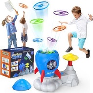 3-8 yr-old kids' outdoor toys: rocket launcher, flying disc, chasing games, family backyard games