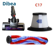 Vacuum Cleaner Roller Brush HEPA Filter Floor brush head for Dibea C17 Handheld Vacuum Cleaner Parts Accessories