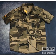 Áo sơ mi ngắn tay màu camo