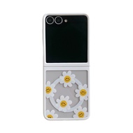 HG2I Two-in-One Large Window Smiley Face Sunflower Suitable for Samsung zflip7 Phone Case zflip6 Gen