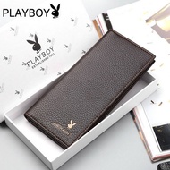Dompet Playboy lelaki dompet panjang lelaki ultra-nipis dompet ritsleting pelbagai kad fesyen muda d