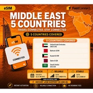 Middle East 5 Esim Unlimited Daily | FC Roaming | 500MB - 1GB | 10 - 30 Days | UAE| Qatar| Bahrain |