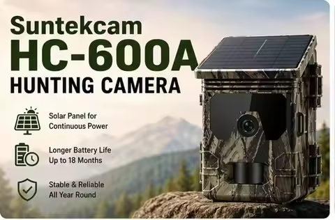 Suntekcam Wildcamera 50MP 4K Infrared Night Vision IP65 Outdoor Forest Deer IP65 Solar Camera HC-600