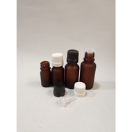 Thick Matte Amber Glass Bottle Dropper Matte Amber Aromatherapy Filler/