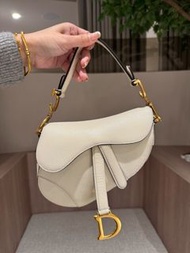 Dior 迪奧 Saddle Mini 米白 馬鞍包 手提包 肩背包 側背包 斜背包