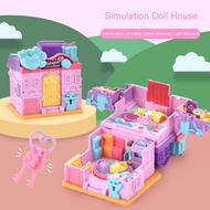 deveodo Simulation Doll House Music And Light 3D Folding Early Education Entertainment Baby Pretend 