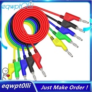 eQQ5PCS Stackable Banana to Banana Plug Test Leads Soft Electrical Test Cable Wire 3.3Ft/1M for Mult