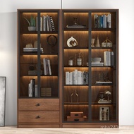 Living Room Modern Glass Facade Wall Batch Simple Door Study Bookcase with Whole Bookcase Luxury Flo