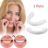 CURTES Teeth Accessories Cover Teeth Beauty Teeth Whitening Snap On Smiling Comfort Fit False Teeth 