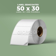 Semi-coated Label 50x30mm Barcode Sticker 50x30 Sticker Paper 50 x 30 mm contents 1500 Pcs