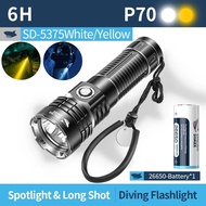 Senter selam Diving Smiling Shark SD5375 IPX8 Professional Diving Flashlight