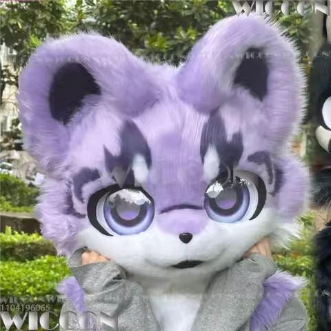 Furry Skull Mask Fursuit Kigurumi Cosplay Kig Animal Beast 3D Print Cute Cat Dog Dragon Costume Holl