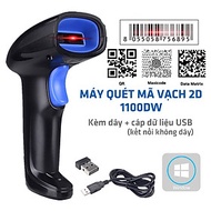 Máy quét mã vạch không dây YHD 1100DW 2D, Đầu đọc Qrcode kết nối USB dùng trên Laptop, PC- Hàng Chín