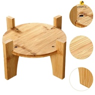 Sturdy Bamboo Beverage Dispenser Stand - Water Pitcher Holder for Liquor Plant Vase