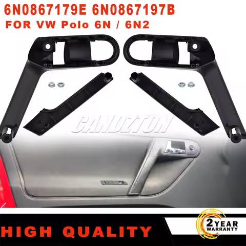 New Interior Door Handle With Retaining Cover L+R Car 6N0867179E 6N0867180E 6N0867197B 6N0867198B Fo